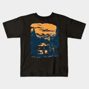 Calvin and Hobbes A Cosmic Journey Kids T-Shirt